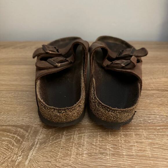 Birkenstock Arizona Brown Leather Sandals Size 7 US - Picture 3 of 6